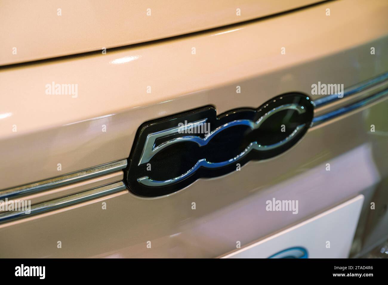 Fiat 500 Hybrid Badge Rear Closeup