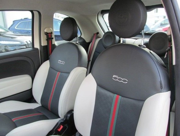 Fiat 500 Gucci Interior with GG Monogram Seats