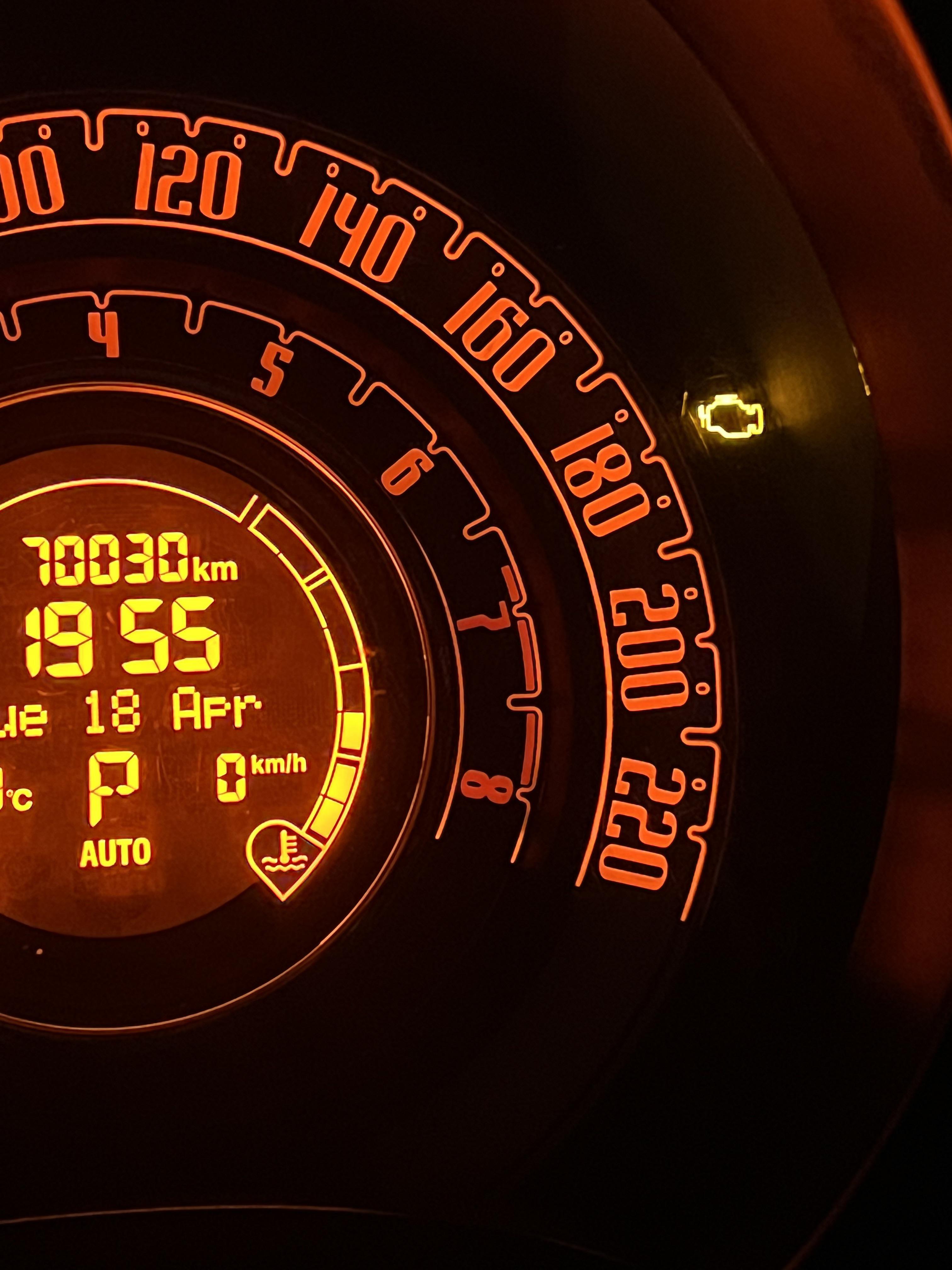 Fiat 500 Warning Light On Dashboard